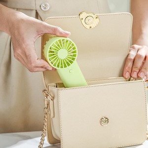 พัดลมมือถือขนาดเล็ก USB แบบชาร์จไฟได้ตั้งโต๊ะแบบพกพา F50พลังงานลมสูงพับได้สำหรับเป็นของขวัญหอพัก - Product Image 2