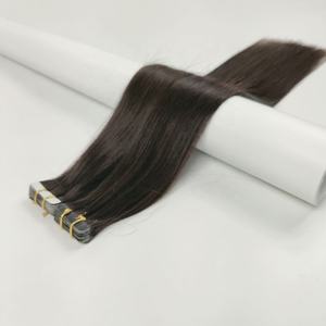Extensiones de Cabello Humano Europeo Remy Virgen con Cutícula Completa, Grado Salón, Cinta Invisible, Liso, Doble Trama a Máquina - Product Image 1