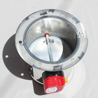 Amortisseur à commande variable de 160 mm avec bride, en acier inoxydable, rond, électrique/motorisé, 220 V, pour conduit CVC