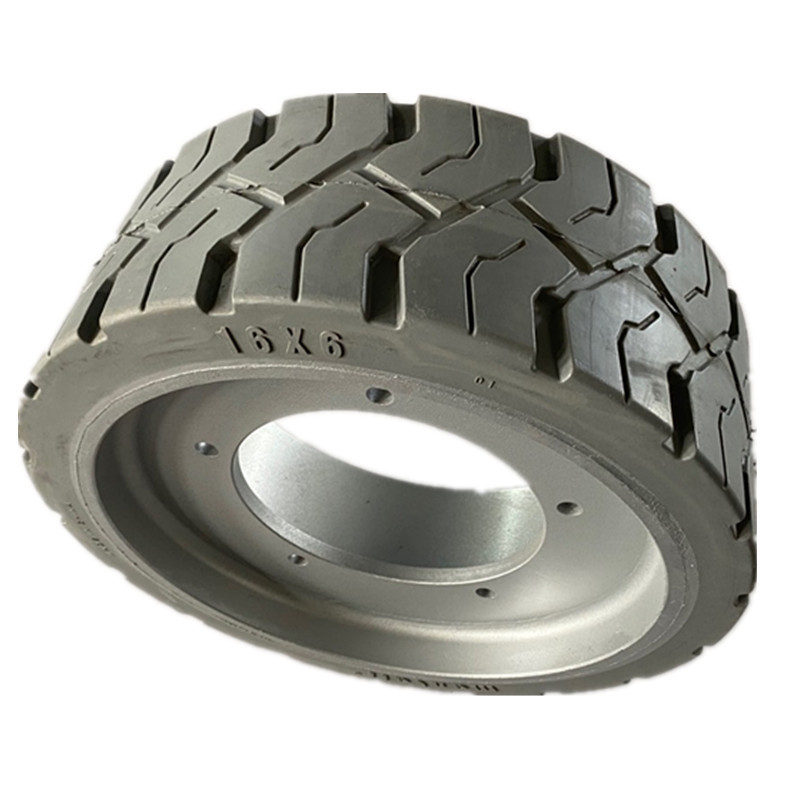 16x6 Solid Tire for Pallet Truck Walkie Stacker AGV Cleaning Machine and Warehouse Handling Vehicles