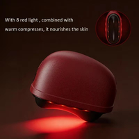 Appareil de beauté à double tête de massage, bâtonnet pour points d'acupuncture oculaires, vibration, lifting du visage, compresse chaude, grattage, chaleur électrique, Gua Sha en pierre Bian