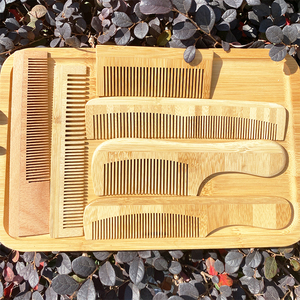 Neem naturale Private Label logo barba legno manico in legno pettine per capelli - Product Image 6