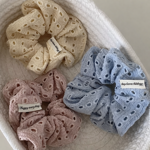 الإناث بلون واحد كبير مرونة حامل ذيل حصان سكرونشيز الأزياء الأنيقة الجملة في المخزون الأربطة الشعر اكسسوارات للنساء - Product Image 1