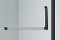 Pivot sans cadre en acier inoxydable noir mat en forme de diamant pour salle de douche, offre spéciale