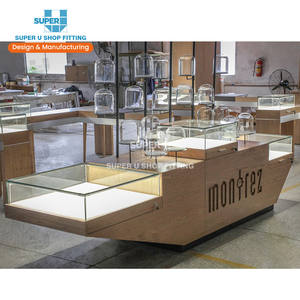 Vetrina creativa in legno per orologio da polso espositore da banco Design Fashion Glass <span class=keywords><strong>Watch</strong></span> Store vetrina per orologio da polso - Product Image 1