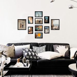 Thân thiện với môi 8x10 Đen UV in khung ảnh bằng gỗ MDF Vải khung hình cho tường bộ sưu tập hoặc tabletopwooden khung ảnh - Product Image 3