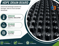 Planche de drainage alvéolée moderne en PEHD pour toitures, sous-sols, jardins, barrages, pentes, fosses, écoles, parcs - Aménagement paysager personnalisable