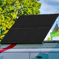 Prix d'usine 16.5V 200W Panneau solaire flexible tout noir pour les activités de plein air