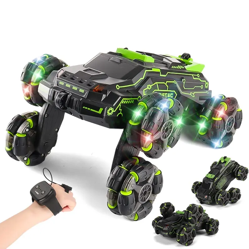 2.4G Full Function Radio Control Rc Stunt Car Toys gesto controllato a mano macchinina a sei ruote