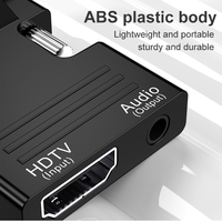 Convertidor de HDTV a VGA con Audio, Adaptador de HDTV a VGA de 1080P con Conector de Audio de 3.5mm para Monitor/Proyector/PC/Decodificador