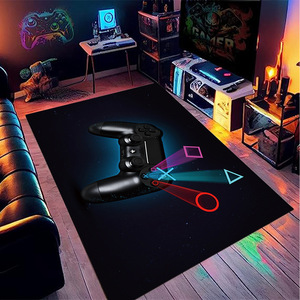 Alfombra de terciopelo cristalino para mando de videojuegos, cuadrada, antideslizante, decoración para sala de deportes electrónicos, tapete de fibra de poliéster - Product Image 5