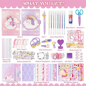 Kit <span class=keywords><strong>de</strong></span> journalisation DIY pour filles, jouets <span class=keywords><strong>de</strong></span> journalisation pour les 8 ans et plus, ensemble <span class=keywords><strong>de</strong></span> papeterie artistique et artisanale, cadeaux d'anniversaire pour adolescentes - Product Image 2