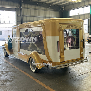 รถศพไฟฟ้าสีขาวทองสไตล์วินเทจสุดหรูสำหรับขนส่งโลงศพแบบย้อนยุค - Product Image 5