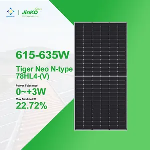 Rotterdam Stock Jinko Solar Great Price Solarmodule 615W 620W 625W 630W 635W Tiger Neo N-Type Solar Panels Solar Power Module