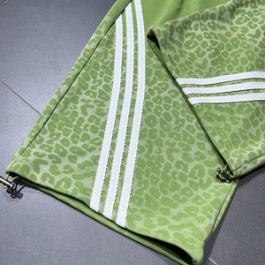 F129/FANMAJIALIE <span class=keywords><strong>Pantalones</strong></span> <span class=keywords><strong>de</strong></span> moda con estampado <span class=keywords><strong>de</strong></span> leopardo degradado <span class=keywords><strong>de</strong></span> <span class=keywords><strong>tiro</strong></span> medio, con rayas laterales y cordón, informales para uso diario - Product Image 4