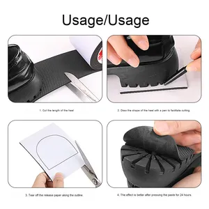 Semelles de chaussures antidérapantes silencieuses à talons hauts en mousse à mémoire de forme EVA auto-adhésive PU résistant à l'usure coussinets anti-usure motif de grille en <span class=keywords><strong>gel</strong></span> - Product Image 3