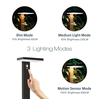 Lampes solaires led modernes en aluminium moulé sous pression ip54 en forme de L pour jardin extérieur lampes murales avec capteur de mouvement