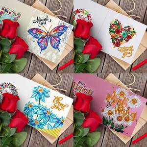 การ์ดอวยพรวันเกิดแบบปักประกายเพชรสำหรับเป็น R-KPXL004-007ของขวัญดีไซน์ภาพวาดด้วยเม็ดเพชรที่ไม่เหมือนใคร - Product Image 2