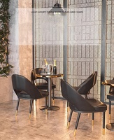 Ensemble Canapé de Luxe pour Restaurant, Table et Chaises de Salle à Manger Effet Marbre Noir, Banquettes pour Club, Café, Pub et Bar