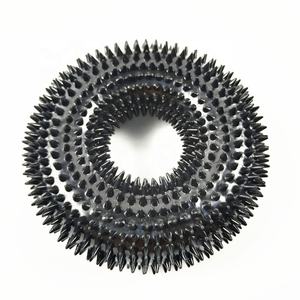 Venta caliente TPR Durable Pet Squeaky Anillo de masticación Anillo de puñalada suave Limpieza de dientes Perro Masticar Juguete - Product Image 6