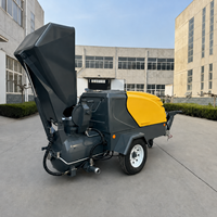 Pompe à mortier mobile robuste pour ciment, gypse et plâtre auto-nivelant – Machine à coulage à sec pour la construction
