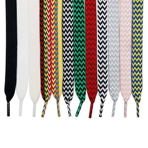 Cordones Planos de Espiga de <span class=keywords><strong>1</strong></span>.5cm de Colores Mezclados, de Poliéster Tejido, para Zapatos Casuales de Hombre, Af Sb Dunks <span class=keywords><strong>Low</strong></span> Sneakers, Venta al Por Mayor - Product Image 1