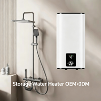 Calentador de Agua Eléctrico de 30L 50L 1500W con Tanque Esmaltado, Montado en Pared, para Baño y Ducha, OEM ANGEL