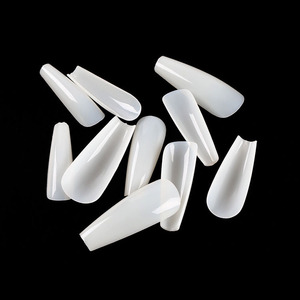 Uñas Postizas Francesas 3D en Forma de Ataúd, 100 Piezas, Forma de Gota de Agua, Color Natural, Gel DIY, Uñas Extendidas Completamente Aplicadas - Product Image 3