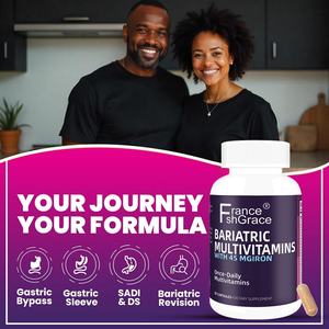Multivitamines Bariatriques Premium aux Extraits de Plantes pour Soutenir l'Énergie, l'Immunité et la Récupération - Capsules Multivitaminées Bariatriques - 90 Capsules - Product Image 3