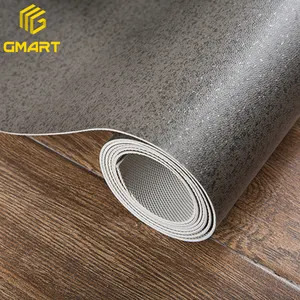 Gmart低价乙烯基贴纸地板用油毡现货自粘地板石材Pvc乙烯基木材风格的油毡地板卷