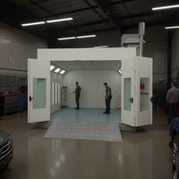 Cabine de peinture automobile XINYUAN YY12 homologuée CE, 17,5 kW, haute efficacité, chauffage électrique/diesel double, four de séchage pour peinture automobile