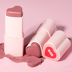 บลัชออนเนื้อครีมรู<span class=keywords><strong>ป</strong></span>หัวใจ 7 กรัม ติดทนนาน พกพาสะดวก บรรจุในตลับสีชมพู ขายส่ง บลัชออนเนื้อครีมสำหรับแต่งหน้า - Product Image 2