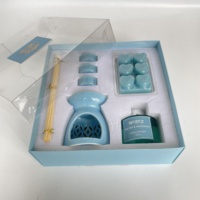 Diffuseur d'arômes en céramique de luxe 2025 pour la maison, avec bougie chauffe-cire de luxe bleue et rose pour chauffe-bougie chauffe-cire