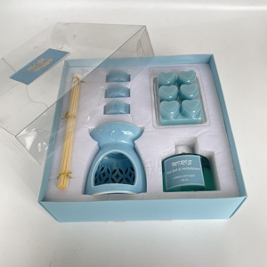 Diffuseur d'arômes en céramique de luxe 2025 pour la maison, avec <span class=keywords><strong>bougie</strong></span> chauffe-cire de luxe bleue et <span class=keywords><strong>rose</strong></span> pour chauffe-<span class=keywords><strong>bougie</strong></span> chauffe-cire - Product Image 5