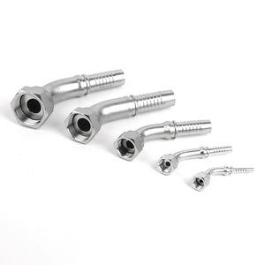 Conector de Codo Hidráulico de 45 Grados Estándar Americano, de Acero al Carbono Galvanizado, para Manguera de Aceite de Alta Presión - Product Image 1