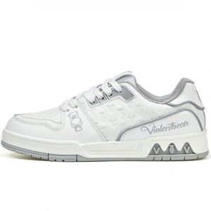 Couples Low-Top Skateboard Shoes Breathable Trendy Retro Casual Sports Shoes Men's White <b>Sneakers</b> - Product Image 5