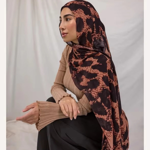 Vente chaude de foulards hijab musulmans de luxe imprimés Vela, vente en gros, respirants, doux, en modal, colorés, à l'aquarelle - Product Image 1