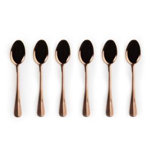 Set di 6 cucchiaini da tè Excelsa in acciaio ramato 14,5x3x1,5 cm per stoviglie - Product Image 1