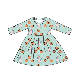 Vendita all'Ingrosso di Fabbrica Vestito a Ruota in Bambù per Bambine Traspirante Morbido con Stampa Floreale <span class=keywords><strong>Abiti</strong></span> per Bambine - Product Image 6