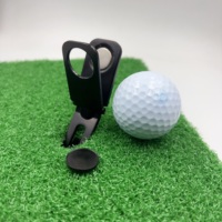SY 10 Outil de réparation de divots de golf et porte-cigares magnétique en acier inoxydable, étanche, personnalisable en usine, avec marqueur de balle vierge