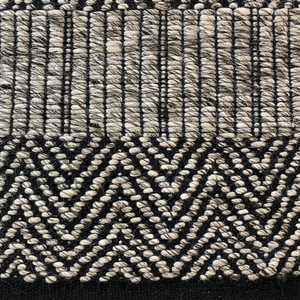 INDIAN CARPETS MODERN CARPET VERY TRENDY FLAT WEAVE <b>RUG</b> in COTTON and SHADED NATURAL COLOURED WOOL - Product Image 1