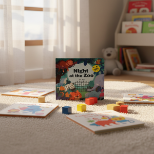 Libro de Sonidos Interactivo, Noche en el Zoológico, Sonidos de Animales para Niños - Product Image 1