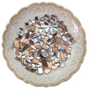 الأكثر مبيعًا أحجار الراين فضفاضة وصديقة للموضة قاعدة من الذهب الوردي مع أحجار كريمة فنية ثلاثية الأبعاد على شكل غير منتظم من الماس الأبيض لاستخدام الملابس - Product Image 2