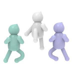 Vui kongfu nhựa dính Wall Mount khăn móc sáng tạo hình con người áo treo móc thiết lập đa chức năng phòng tắm Key - Product Image 1