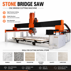 30% de réduction – Scie à pont <span class=keywords><strong>plate</strong></span> 1632 pour dalles de 3200 mm – Coupe droite de dalles brutes de granit, marbre et quartz - Product Image 1
