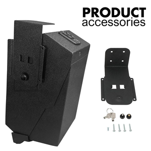 Coffre-fort double pour armes à feu avec serrure électronique numérique, empreinte digitale biométrique et clé, en acier, pour deux armes, utilisation intérieure et extérieure - Product Image 5