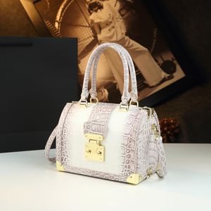 Crocodile Pattern Clip Doctor's Bag 2025 Nouveau sac à bandoulière portable Sac pour femme en <span class=keywords><strong>cuir</strong></span> véritable à la mode et exquis - Product Image 4