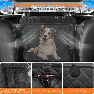 Funda Impermeable para Asiento Trasero de Coche para Mascotas, Resistente a los Arañazos, Antideslizante, Duradera y Suave, 600D - Product Image 4