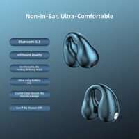 Nouveaux écouteurs sans fil transfrontaliers à clip d'oreille Bluetooth 5.3, son haute fidélité, étanchéité IPX5, suppression du bruit par IA