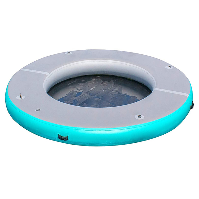 New Portable Inflatable Ocean Pool Floating Island Water Hammock Double Wall Fabric PVC Material Customizable Size Commercial